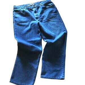David Taylor Men's Jeans: Vintage Loose Fit Blue Jeans, Size 42x30